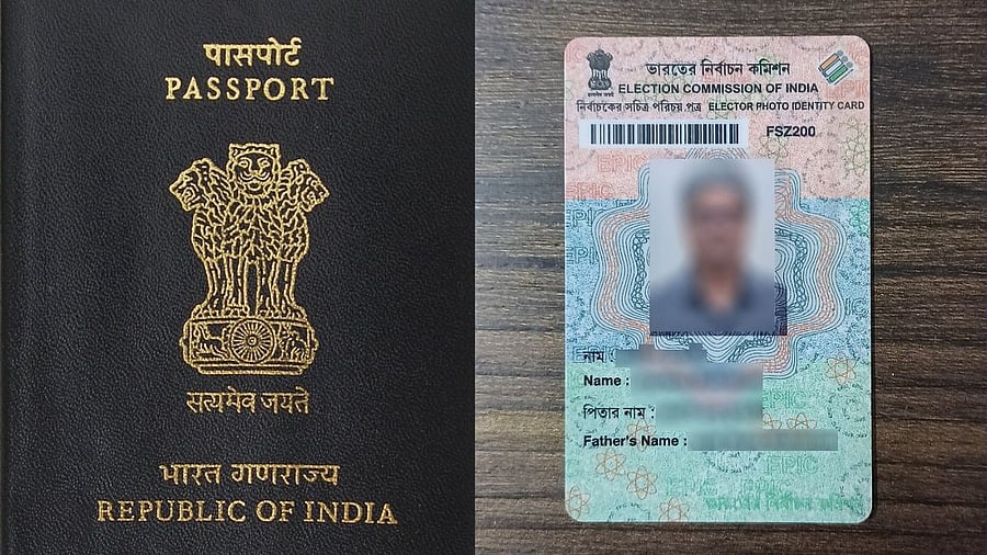 <div class="paragraphs"><p>Representative images of Indian passport (L) and voter id (R)</p></div>