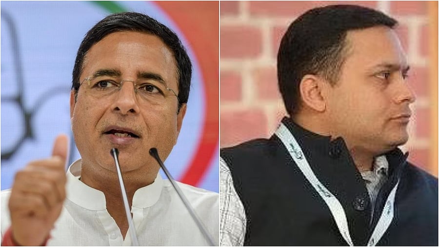 <div class="paragraphs"><p>Randeep Singh Surjewala (L),  BJP IT cell chief Amit Malviya</p></div>