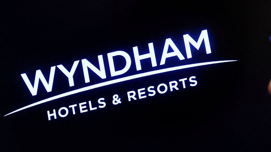 <div class="paragraphs"><p>A screen displays the logo for Wyndham Hotels & Resorts, Inc. </p></div>