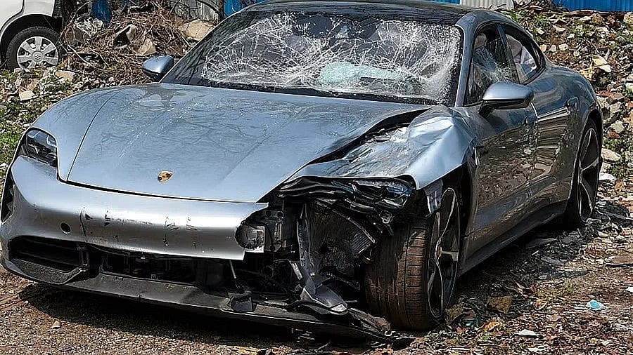 <div class="paragraphs"><p>The Porsche car involved in the car crash in Pune</p></div>