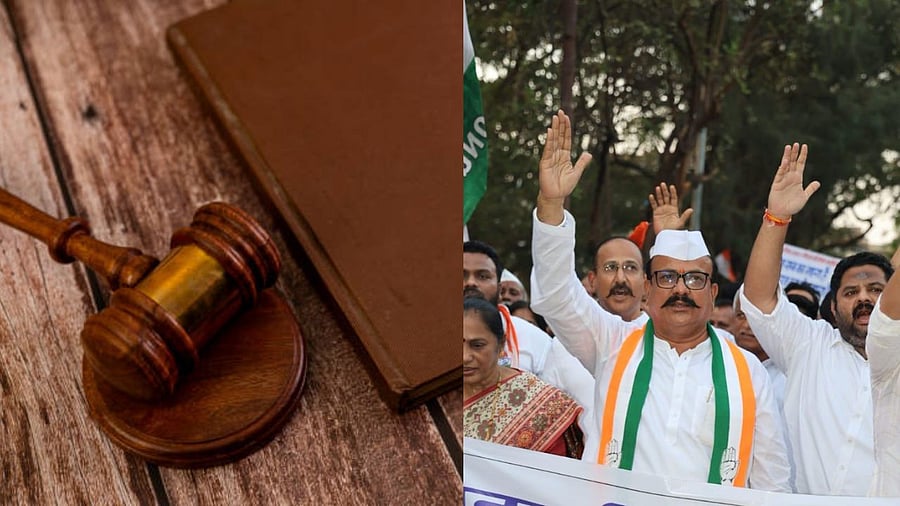 <div class="paragraphs"><p>Representative image of court bill, image of&nbsp;Maharashtra Congress chief&nbsp;Harshavardhan Sapkal at a protest</p></div>