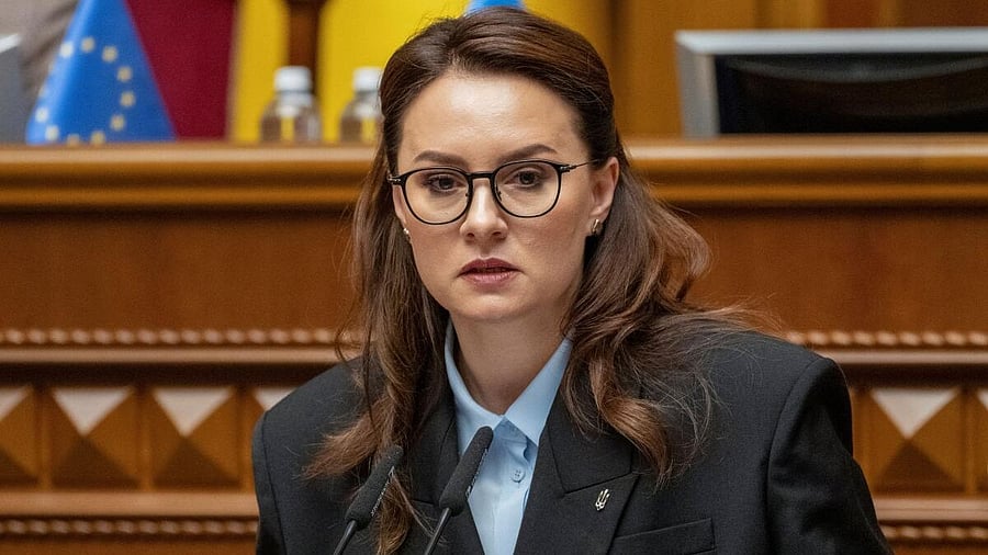 <div class="paragraphs"><p>Newly appointed Ukrainian Prime Minister Yulia Svyrydenko attends a session of Ukrainian parliament, amid Russia's attack on Ukraine, in Kyiv.</p></div>