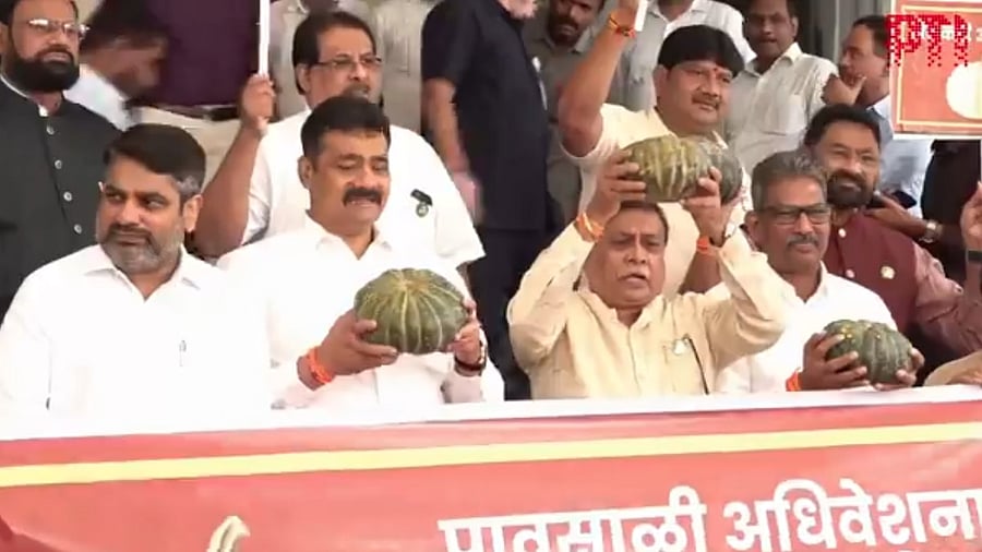 <div class="paragraphs"><p>Screengrab from a video showing visuals from the protest.</p></div>