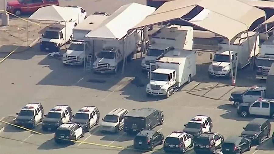 <div class="paragraphs"><p>An area where an explosion took place at a Los Angeles County Sheriff's Department's Biscailuz Center Academy Training facility is sealed off in east Los Angeles, California, U.S. July 18, 2025 in a still image from video.  </p></div>