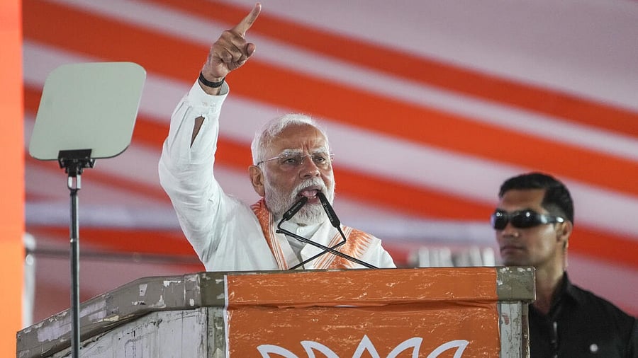 <div class="paragraphs"><p>Prime Minister Narendra Modi addresses a public meeting, in Durgapur, Paschim Bardhaman district, West Bengal, Friday, July 18, 2025.</p></div>
