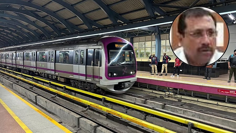 <div class="paragraphs"><p>Representative image of a Bengaluru Metro with new BMRCL chief  J Ravishankar in inset. </p></div>