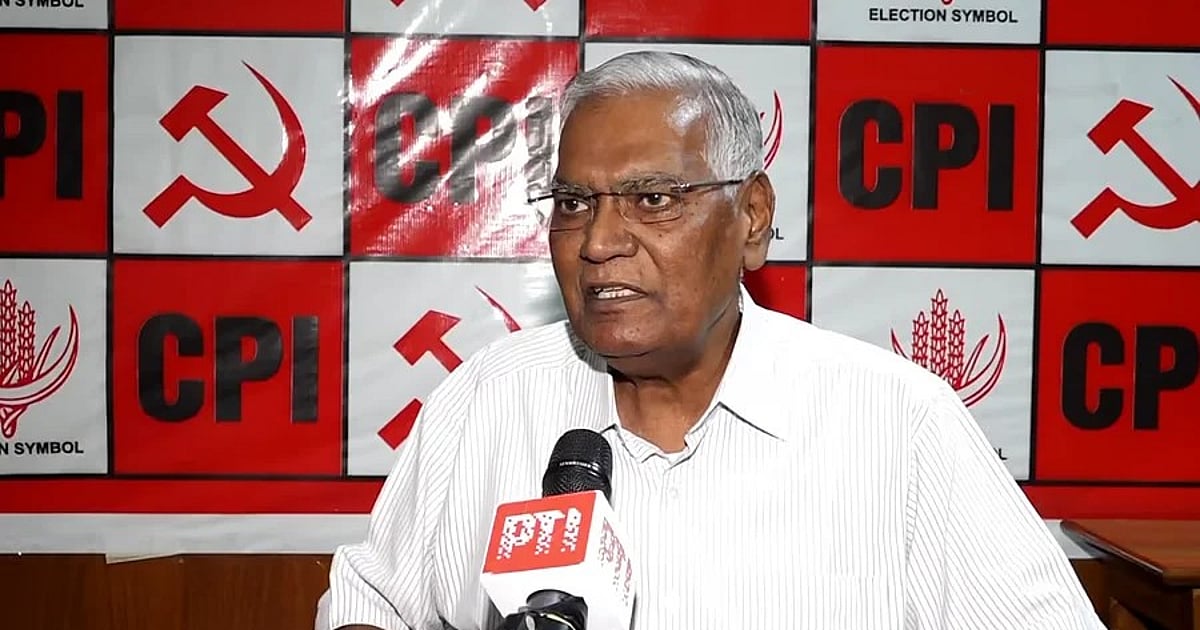 D Raja re-elected CPI General Secretary for third term despite Kerala ...