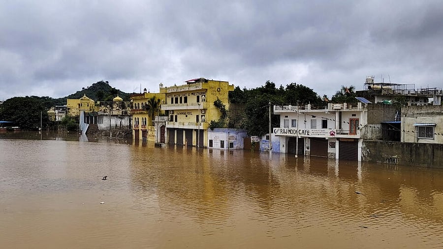 <div class="paragraphs"><p>A flooded residential area after heavy monsoon rainfall</p></div>