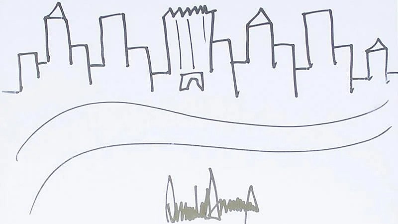 <div class="paragraphs"><p>A sketch by Donald Trump.</p></div>