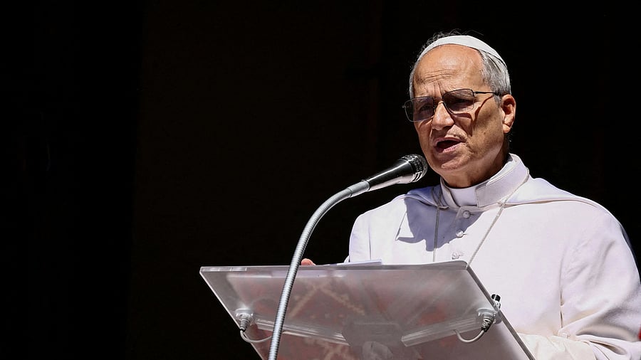 <div class="paragraphs"><p>Pope Leo XIV leads the Angelus prayer in Castel Gandolfo, Italy, July 20, 2025. </p></div>
