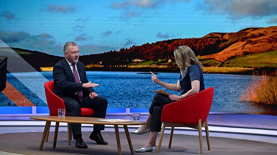 <div class="paragraphs"><p>Britain's Secretary of State for Environment, Food and Rural Affairs Steve Reed attends the Sunday with Laura Kuenssberg show in London, Britain </p></div>
