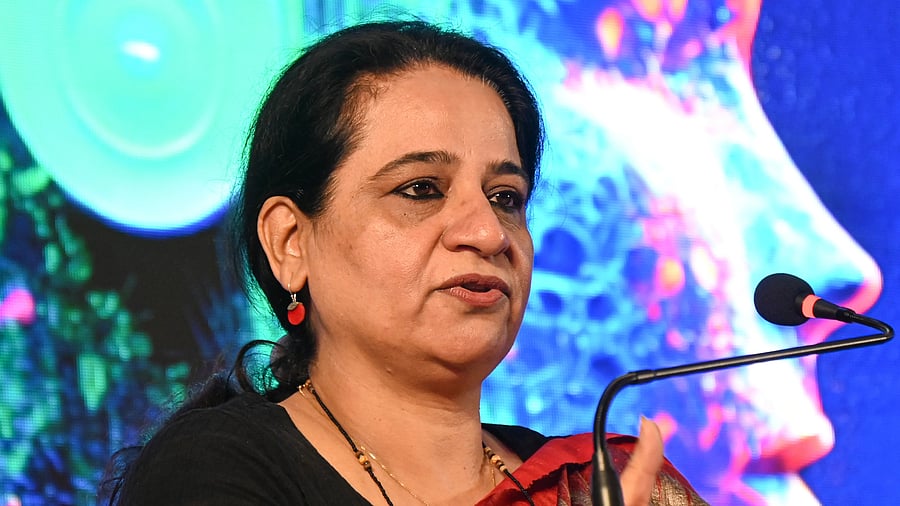 <div class="paragraphs"><p>Ekroop Caur addressing the Global Innovation Alliance (GIA) Partners Meet, in Bengaluru on Monday.</p></div>