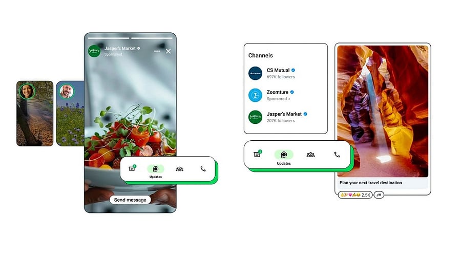 <div class="paragraphs"><p>WhatsApp begins testing ads in status updates, paid promotional Channel features.</p></div>