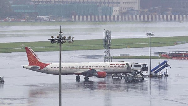 <div class="paragraphs"><p>The Air India aircraft that veered off the runway while landing in heavy rain at Mumbai airport.</p></div>
