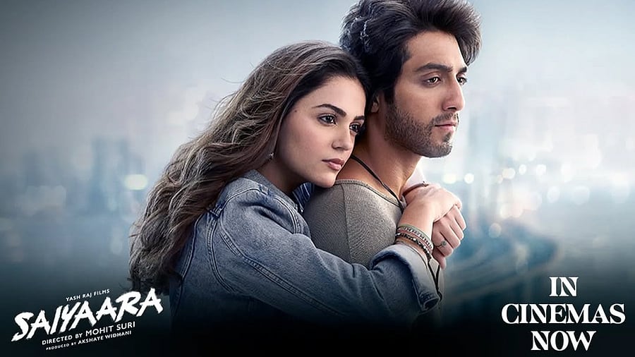 <div class="paragraphs"><p>Aneet Padda and Ahaan Panday on the poster of <em>Saiyaara.</em></p></div>