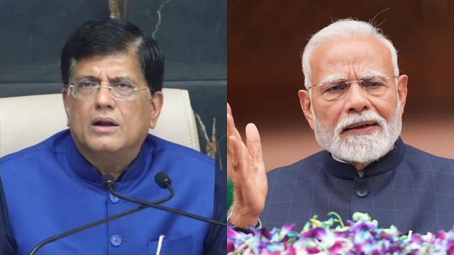 <div class="paragraphs"><p>Union Minister Piyush Goyal and Prime Minister Narendra Modi.</p></div>