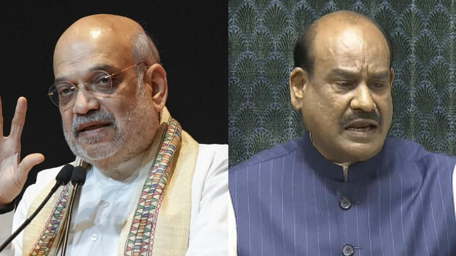<div class="paragraphs"><p>Union Home Minister Amit Shah (L) and&nbsp;Lok Sabha Speaker Om Birla.</p></div>