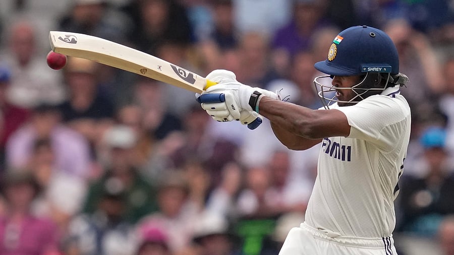 <div class="paragraphs"><p>India’s Sai Sudharsan scored a solid 61 on the first day of the fourth Test against England at Old Trafford in Manchester on Wednesday. </p></div>