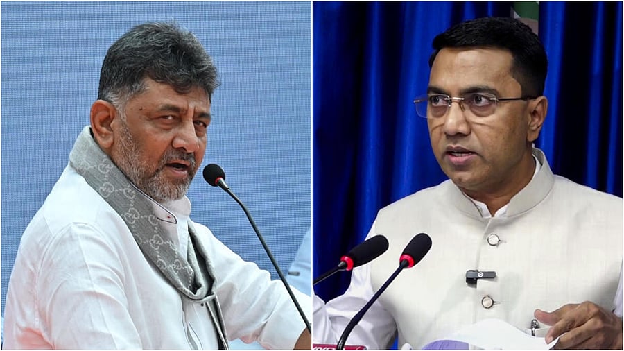 <div class="paragraphs"><p>Karnataka deputy CM DK Shivakumar(L), Goa CM Pramod Sawant</p></div>