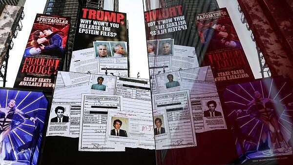 <div class="paragraphs"><p>A screen about the Jeffrey Epstein files is displayed at Times Square in New York City, U.S., July 23, 2025.</p></div>