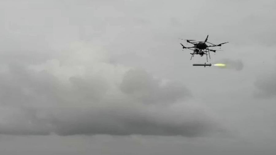 <div class="paragraphs"><p>Image of the missile test, shared by Defence Minister Rajnath Singh, July 25, 2025.</p></div>