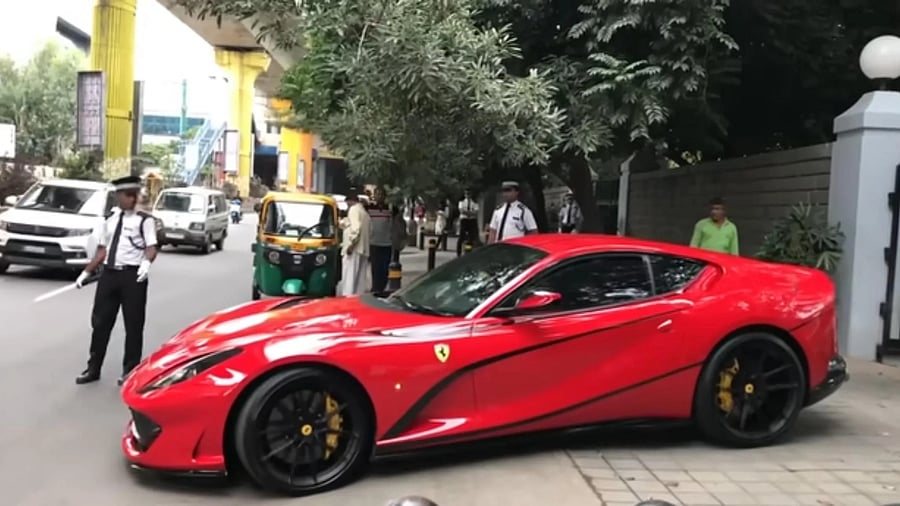 The luxury cars targeted by Jayanagar RTO officials on Friday. 