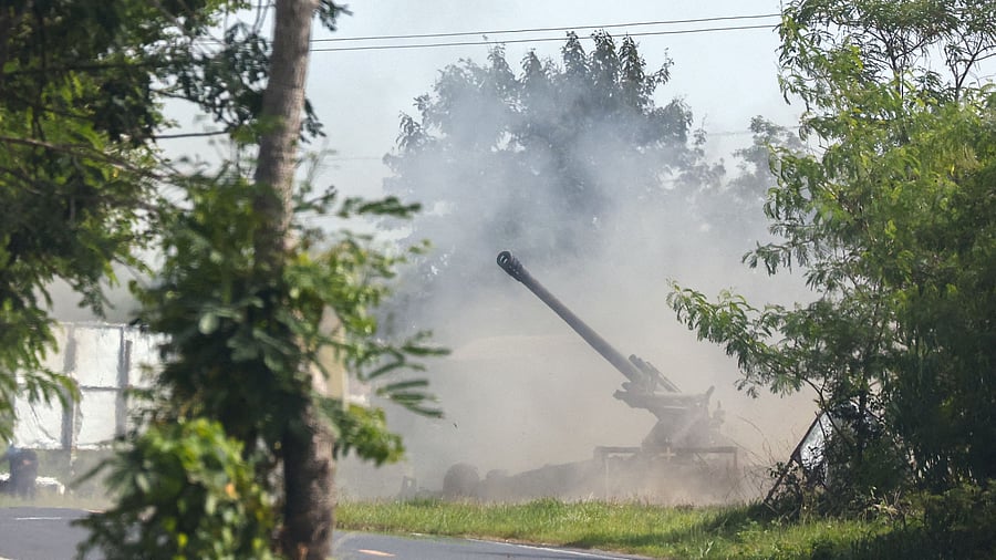 <div class="paragraphs"><p>A Thai military mobile unit fires towards Cambodia's side after Thailand and Cambodia exchanged heavy artillery on Friday as their worst fighting in more than a decade stretched for a second day, in Surin, Thailand, July 25, 2025.</p></div>