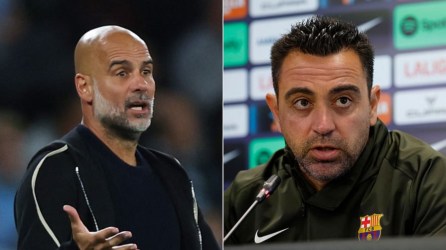 <div class="paragraphs"><p>Pep Guardiola and Xavi Hernandez</p></div>