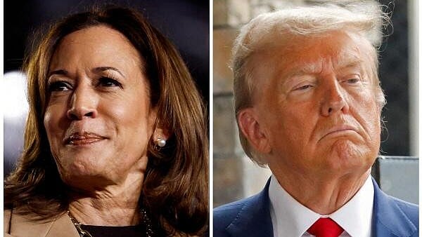 <div class="paragraphs"><p>US President Donald Trump (R) and former vice president Kamala Harris.</p></div>