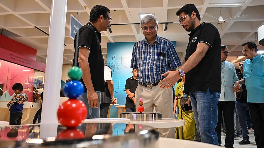 <div class="paragraphs"><p>Prof Govindan Rangarajan, Director of the Indian Institute of Science, at the gallery's inauguration on Sunday.</p></div>