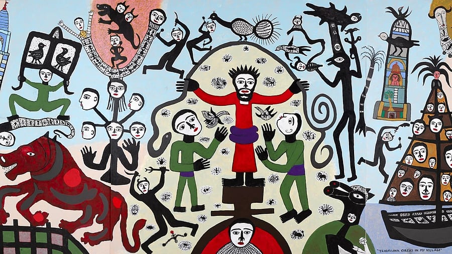 <div class="paragraphs"><p>One of Parekh's works. </p></div>