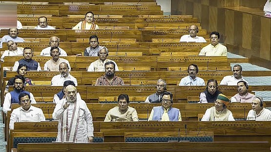 <div class="paragraphs"><p>Union Home Minister Amit Shah speaks during a debate in the Lok Sabha on the Pahalgam terror attack and Operation Sindoor, at the Monsoon session of Parliament, in New Delhi.</p></div>