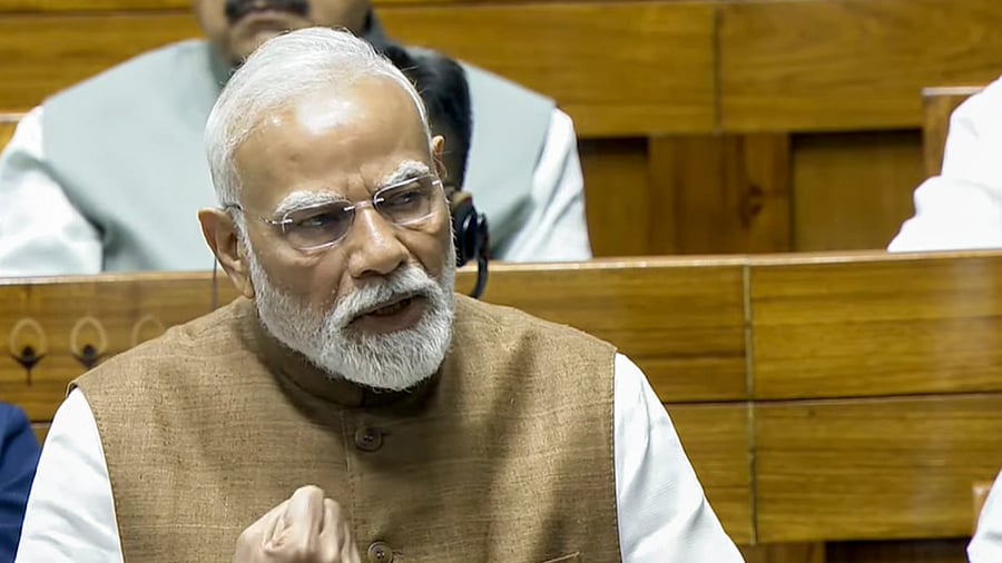 <div class="paragraphs"><p>PM Narendra Modi speaks in Lok Sabha during a debate on Pahalgam attack and Operation Sindoor. </p></div>