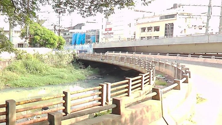 <div class="paragraphs"><p>The walkways on the Domlur flyover are currently covered in garbage and debris. </p></div>