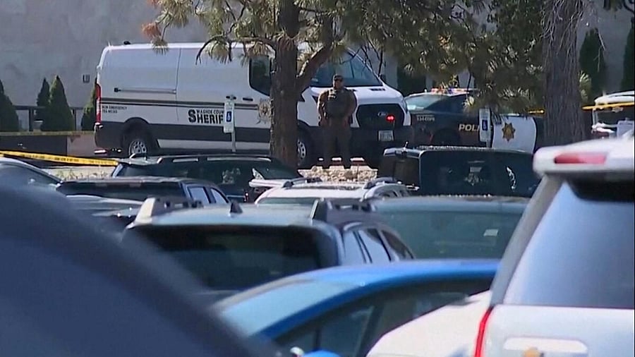 <div class="paragraphs"><p>A Washoe County Sheriff's Deputy keeps watch outside the Grand Sierra Resort casino after a fatal shooting in Reno</p></div>