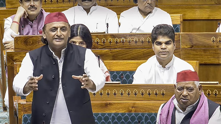 <div class="paragraphs"><p>Samajwadi Party MP Akhilesh Yadav speaks during a debate in the Lok Sabha on the Pahalgam terror attack and Operation Sindoor, at the Monsoon session of Parliament, in New Delhi.</p></div>