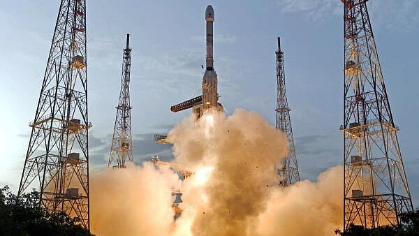 <div class="paragraphs"><p>ISRO's launch vehicle GSLV-F16 carrying the NISAR earth observation satellite lifts off from the launch pad at the Satish Dhawan Space Centre, in Sriharikota</p></div>