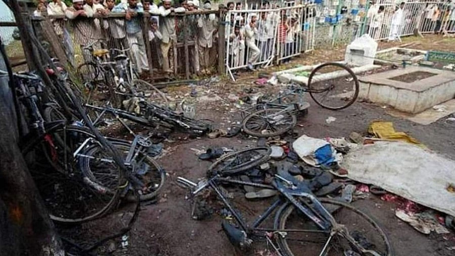 <div class="paragraphs"><p>Image showing the aftermath of the Malegaon blast.</p></div>