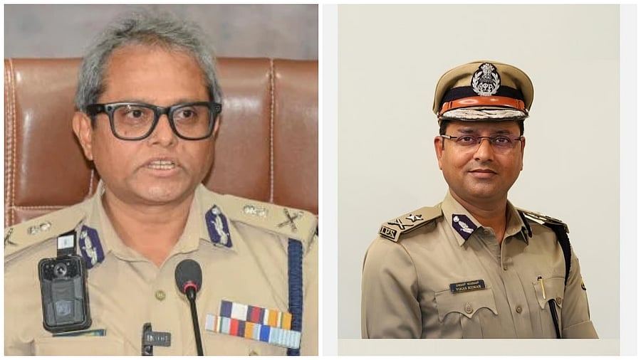 <div class="paragraphs"><p>Former Bengaluru Commissioner of Police B Dayananda (L), Vikash Kumar Vikash</p></div>