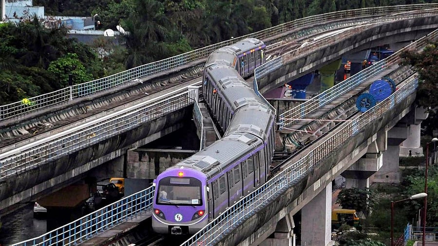 <div class="paragraphs"><p>A Kolkata Metro train.</p></div>