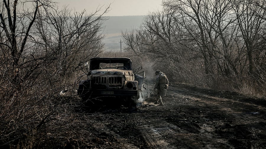 <div class="paragraphs"><p>Ukrainian sappers inspect an area for mines and unexploded shells near the town of Chasiv Yar. For representational purposes.</p></div>