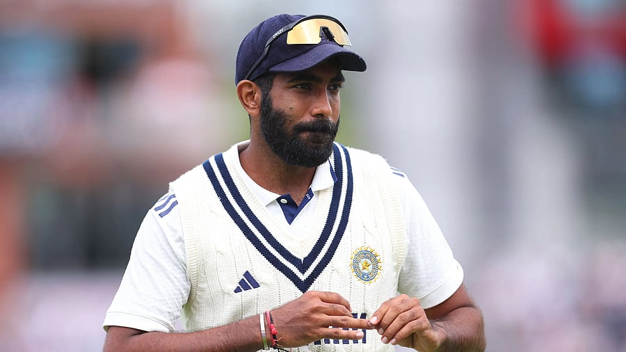 <div class="paragraphs"><p> Jasprit Bumrah looks on </p></div>