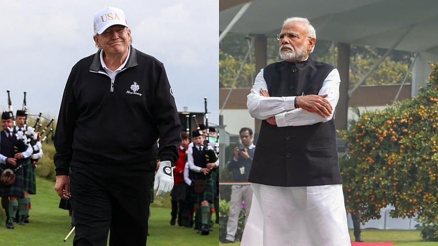 <div class="paragraphs"><p>US President Donald Trump (L); Prime Minister Narendra Modi.</p></div>