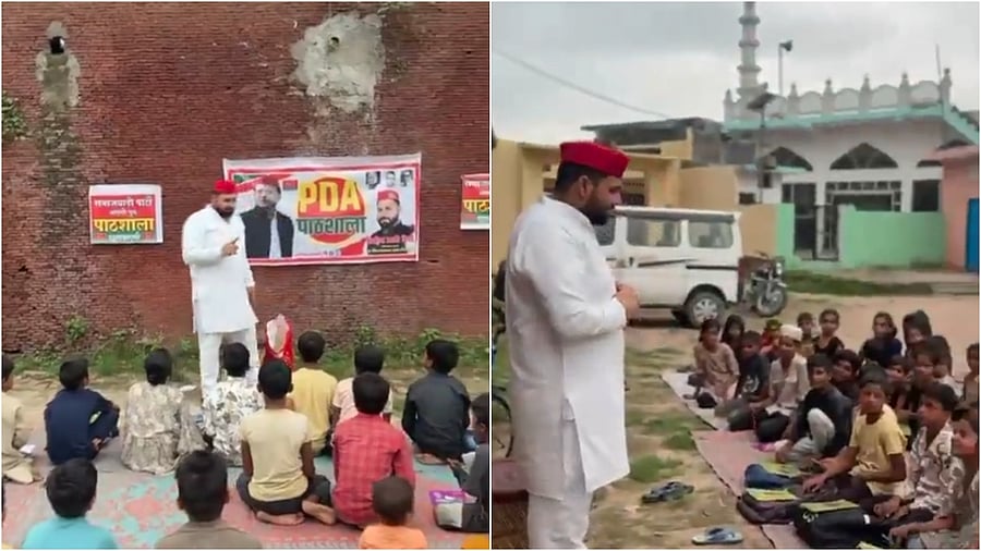 <div class="paragraphs"><p>The SP says that these schools have been started in protest against the BJP government’s decision to merge the government schools where the number of students are less with bigger schools.</p></div>