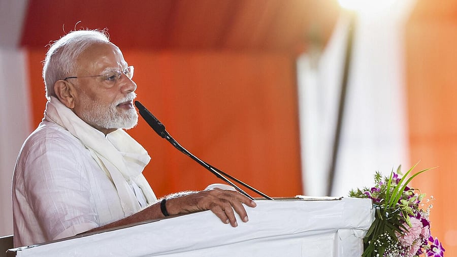 <div class="paragraphs"><p>Prime Minister Narendra Modi addresses a public meeting, in Varanasi. </p></div>