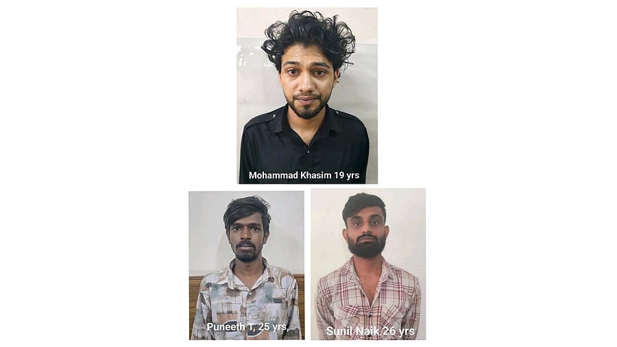 <div class="paragraphs"><p>Mohammed Khasim (19), Puneeth T (25), and Sunil Naik (26).</p></div>