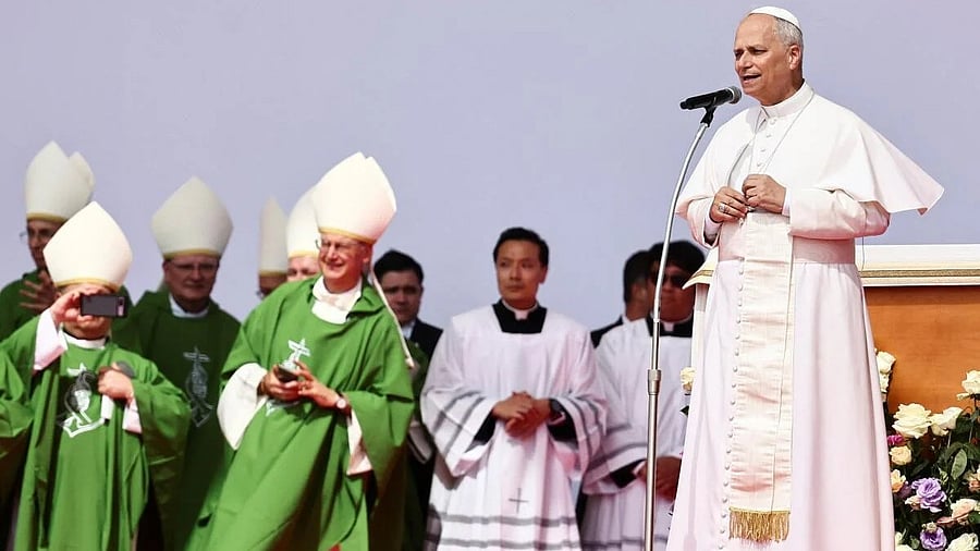 <div class="paragraphs"><p>Pope Leo XIV speaks, on the day of a Mass for Jubilee of Youth in Tor Vergata, in Rome</p></div>