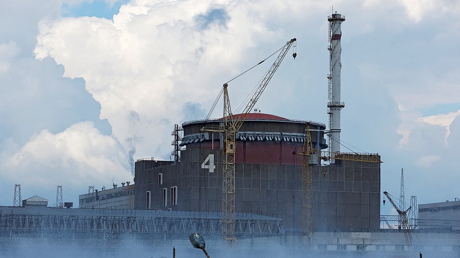 <div class="paragraphs"><p>A view shows the Zaporizhzhia Nuclear Power Plant.</p></div>