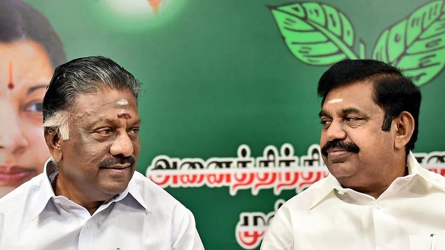 <div class="paragraphs"><p>A file image of O Paneerselvam (left) and AIADMK leader Edappadi K Palaniswami. </p></div>
