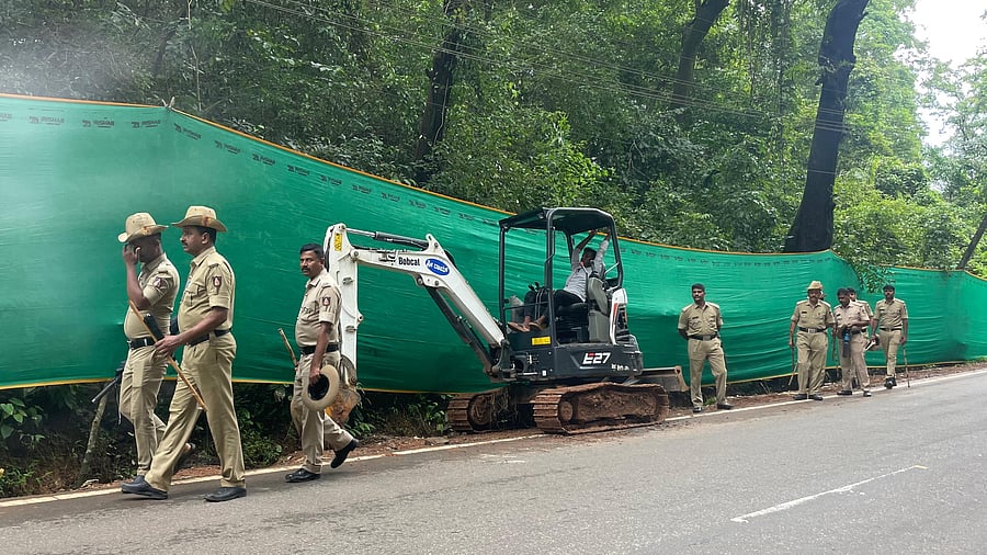 <div class="paragraphs"><p>Shade nets covering the sites identified by complainant witness at Dharmasthala police station limits. </p></div>
